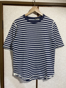 ★【FRAPBOIS：フラボア 】ボーダーTシャツ カットソー ラウンドヘム 半袖シャツ Short Sleeve T-Shirt size1/ネイビー×ホワイト