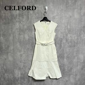 CELFORD ベルト付きワンピース 38 セルフォード