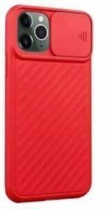【新品】スライドカメラ保護付シリコンケース　レッド　赤　iPhone12.12 Pro iPhoneケース　ケース