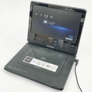 通電確認済み SONY ソニー ポータブルブルーレイプレーヤー BDP-SX1 Blu-ray DVDプレーヤー 青 ブルー 2013年製 05-0310☆