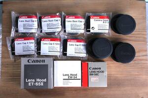 ※未使用品　Canon　レンズキャップ＆フード　いろいろ　まとめて　16個　キャノン　送料510円