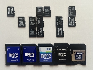 ★☆[メモリ]microSDカード　256M/1G/2G/4G/8G 12枚☆★