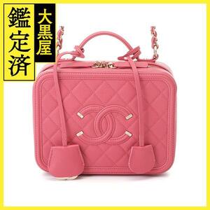 CHANEL シャネル ＣＣフィリグリー マトラッセ ２Ｗａｙバニティ ピンク／ＧＰ A93343【430】2143400206875