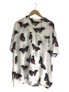 CALEE◆CL Butterfly pattern S/S shirt/オープンカラーシャツ/XL/CL-23SS003M