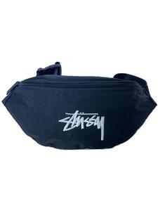 STUSSY◆ウエストバッグ/ナイロン/BLK/無地