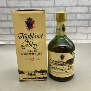 【酒G-2】 Highland Abbey 12年 ハイランドアビー デラックス スコッチウィスキー 760ml 43% 未開栓