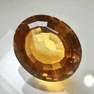 L04-0054 天然シトリン(黄水晶) 42.677ct ( シトリン 黄 裸石 宝石 ルース 黄褐色 jewelry )