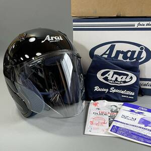 MS1130 美品 Arai アライ SZm ジェットヘルメット 57-58cm Mサイズ ブラック 2001年製造 SNELL M2000規格 箱・取説・保管袋あり