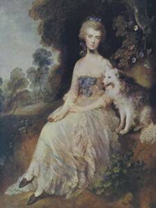 Portrait Of Mrs.Robinson/Gainsborough 希少 100年前の画集より