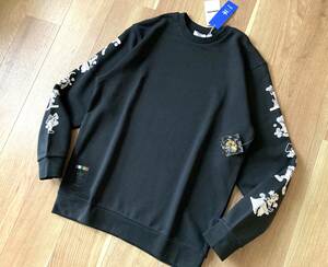 限定 別注 ★ adidas × Disney / Goofy Crew Sweat / black / XL サイズ / アディダス ディズニー グーフィー クルーネック スウェット