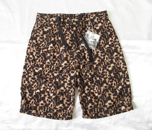 エンジニアードガーメンツ★2023ss ★国内レアモデル★レアサイズ★Sunset Short - Polyester Leopard Print /Black×Brown【XS】