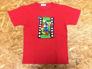 UNIVERSAL STUDIOS JAPAN ユニバ ウッドペッカー 初期 グッズ オフィシャル公式 半袖Tシャツ レディース コットン100% 155 赤