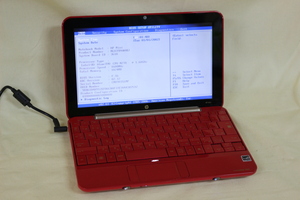 現状品ノートパソコン HP Mini 1020TU Vivienne Tam Edition Atom メモリ1GB HDD60GB 10.1inchワイド カメラ内蔵 起動確認済 OS無 代引き可