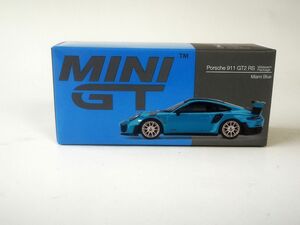MINI GT 1/64 ポルシェ 991 GT2 RS ヴァイザッハ パッケージ マイアミブルー