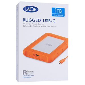 LaCie Rugged Mini USB-C Portable Drive 1TB 2EUAP8 [管理:1000013496]