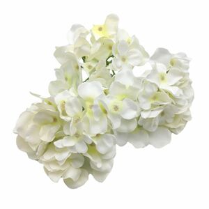 造花 アジサイ 花のみ 直径15cm 3個 (ホワイト)