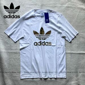 格安送料 Mサイズ 新品 adidas originals アディダスオリジナルス 半袖 Tシャツ 白 迷彩 カモ ホワイト スポーツウェア ランニング GN1855