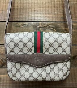 ◇1円 ★ GUCCI グッチ シェリーライン ショルダーバッグ ヴィンテージ GG柄 001・113・6862 表面良品内側難あり used