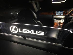 valkyriestyle レクサス SC430 / 40ソアラ / UZZ40 専用 LED ウィンドディフレクター LEXUS 文字 LEDホワイト,,リモコン付き