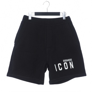 ディースクエアード DSQUARED2 21SS Be Icon Relax Shorts スウェットショートパンツ ショーツ S ブラック 黒 S79MU0005 国内正規 メンズ