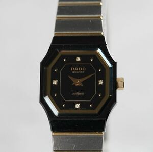 1円スタート RADO ラドー ダイヤスター クオーツ レディース 腕時計 4pダイヤ 現状品 1スタ ブランド ウォッチ