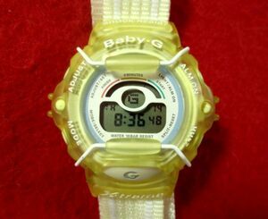 GS467）★完動腕時計★CASIO カシオ BABY-G Gショック系★BG-340 白 黄