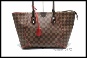 近年モデル希少美中古■LOUIS VUITTON ダミエ カイサトートMM レザー トートバッグ ルイヴィトン■0208hc21925