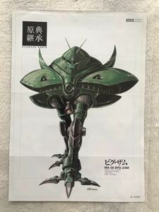 雑誌 ガンダムエース 付録 ミニポスター ピンナップ 原典継承 009 ビグ・ザム 大河原邦男 裏面 TSUKASA KOTOBUKI デイアフタートゥモロー