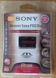 SONY　メモリースティック PRO Duo 2GB PSP対応　未開封　MSX-M2GN