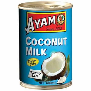 AYAM(アヤム) ココナッツミルク 400ml (添加物不使用 ハラル認証取得) ココナッツ 1 個