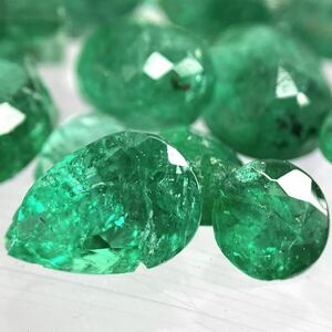 〔天然エメラルドおまとめ50ct〕a ルース 裸石 宝石 ジュエリー jewelry emerald beryl ベリル 緑玉 DI0 ③