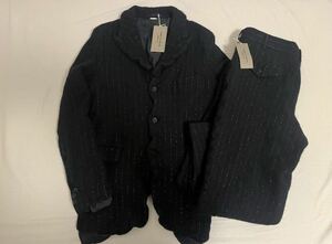 23aw コムデギャルソンオムプリュス　縮絨　セットアップ　junya オムドゥ　オム　plus black SHIRT 24ss