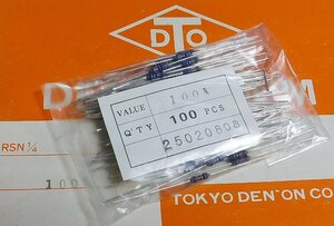 東京電音 RSN1/4 100KΩ カーボン抵抗(1/4W) [100本組]【管理:SA800】