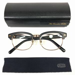 【キャリー】本物 CALEE 伊達眼鏡 ロゴ金具 黒×ゴールド色系 サングラス メガネ めがね メンズ レディース 日本製 ケース付き 送料520円