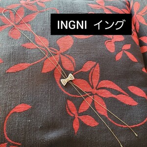 値下げ!INGNI★イング★可愛い♪白パール&ダイヤ風★リボンゴールドロングネックレス★送料94円!!