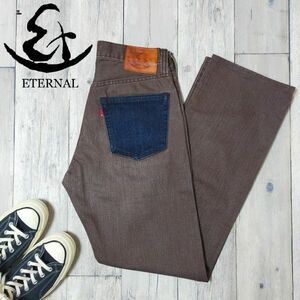 ☆備中倉敷工房 ETERNAL エターナル☆No64854 USED コーティング加工 デニム W30 S1049