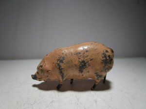 1930～40年代 ヴィンテージ 英国製 親豚のオブジェ (Lead製) ミニチュア玩具/古玩具/ジオラマ玩具