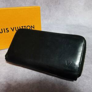 【ジャンク】　LOUIS VUITTON　ルイヴィトン　正規品　エピ　ジッピーウォレット　ノワール　ラウンドファスナー長財布　 M60072