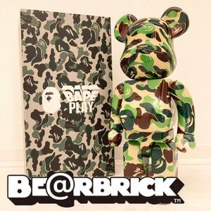 ベアブリック BE@RBRICK 400% 28cm エイプ ベイプ カモ柄