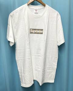 Supreme × Burberry バーバリーボックスロゴ Tシャツ(ホワイト) Ｍサイズ／半袖【未着用・保管品】 ／シュプリーム Burberry Box Logo Tee