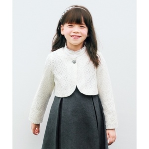 新品 ￥6469 組曲 anyFAM フォーマル セレモニー レース ボレロ ジャケット 140cm 子供用 女の子 ホワイト 白 エニィファム