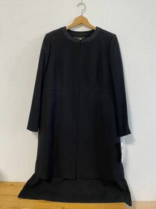 ●4-256 TOKYO SOIR 東京ソワール ブラックフォーマル フォーマル ジャケット ワンピース ノーカラー 礼服 喪服 黒 17号 タグ付き