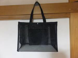 メッシュバッグ　（内ポケット有、ボタン止め） W32×H22.5×D9.5cm　未使用