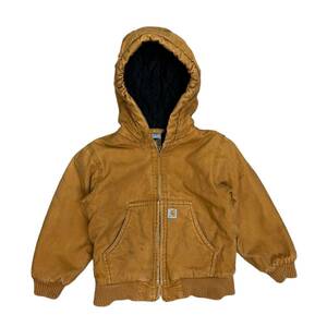 carhartt kidt アクティブジャケット サイズ3T 汚れあり　カーハート　子供服　キッズ　アウター ジャケット ダック