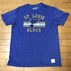 NHL ST.LOUIS BLUES MEN’S SHORT SLEEVE T-SHIRTS size-XL(着丈77身幅62) 中古 送料無料 NCNR