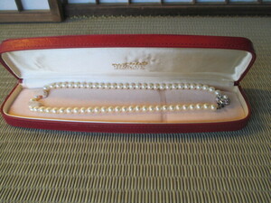 《和》　本真珠 　パール ネックレス　 レディース　 シルバー刻印有 　真珠 ネックレス 　ケース入り