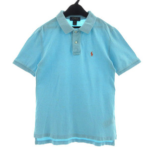 ポロ ラルフローレン POLO RALPH LAUREN ポロシャツ 半袖 ポニー刺繍 コットン ブルー系 水色 M（10-12） 150 キッズ