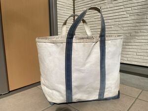 LLBean BOAT AND TOTE トートバッグ　紺 80年代 2トーンタグ vintage