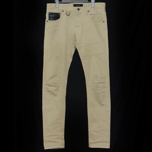 OVERDESIGN リペア加工 チノパンツ サイズ30 ベージュ オーバーデザイン Chino Pants