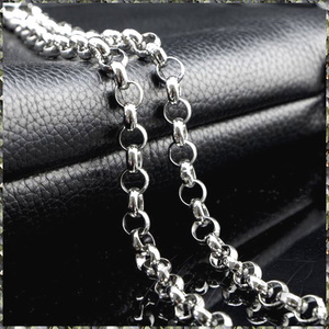 [NECKLACE] Stainless Steel Rolo Chain サークル ベルチャー 丸アズキチェーン ネックレス φ9x550mm (48g)